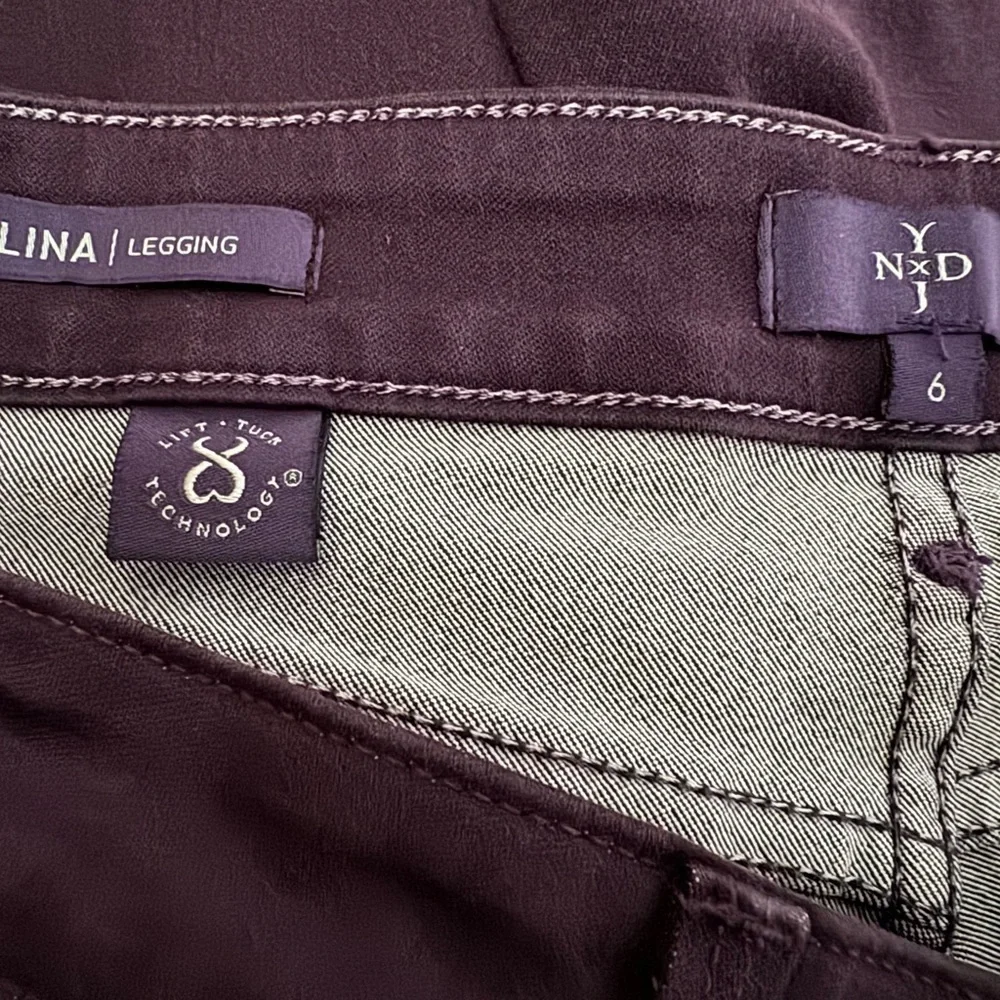 NYDJ‎ Alina Leggings Purple Denim Stretch Pants Women's Size 6